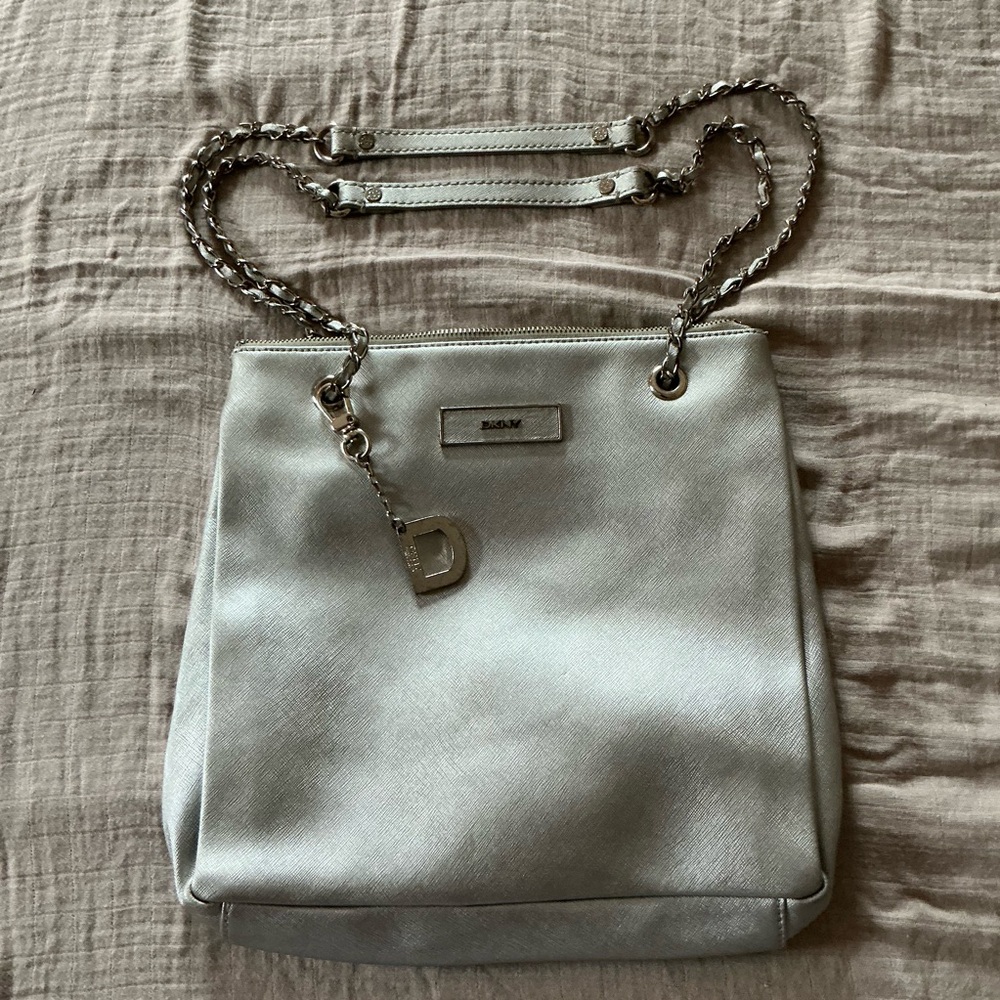 DKNY Leather Chain Strap Shoulder Bag